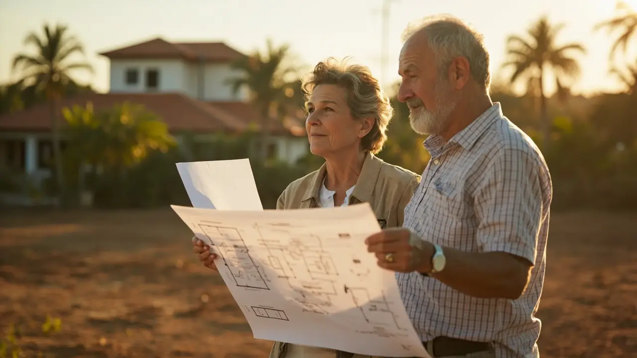 Casa em construção em terreno próprio, com terreno já quitado ao fundo